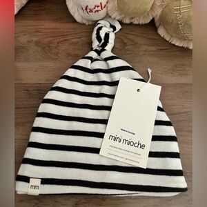 Mini Mioche Black and White Knotted Beanie